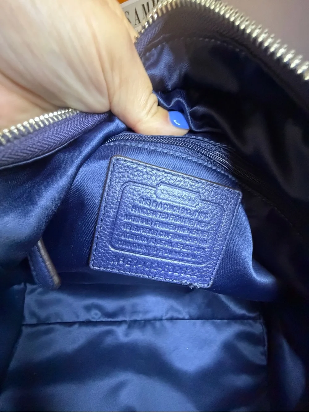 Coach tote navy