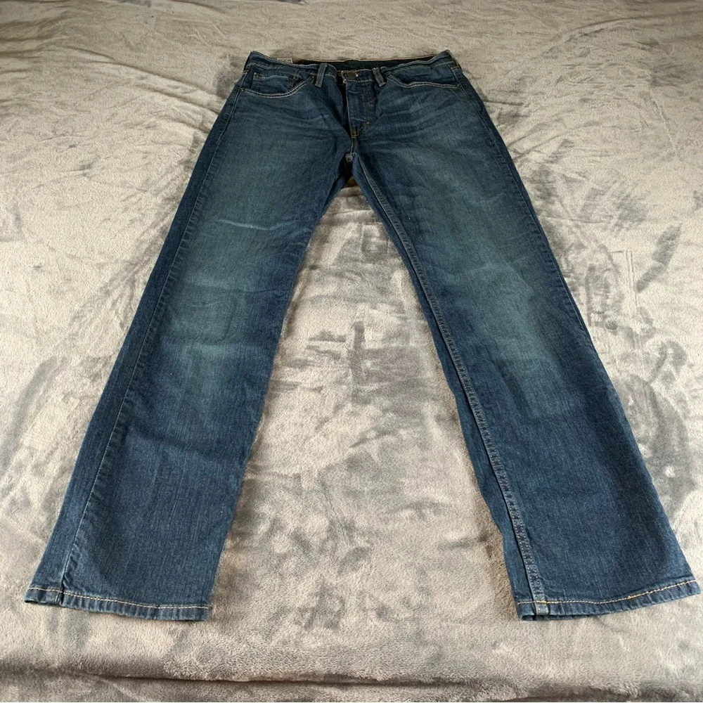 Levi's 514 Straight Fit Jeans Dark Wash Denim‎ Pants W33 L32 Classic 5 pockets