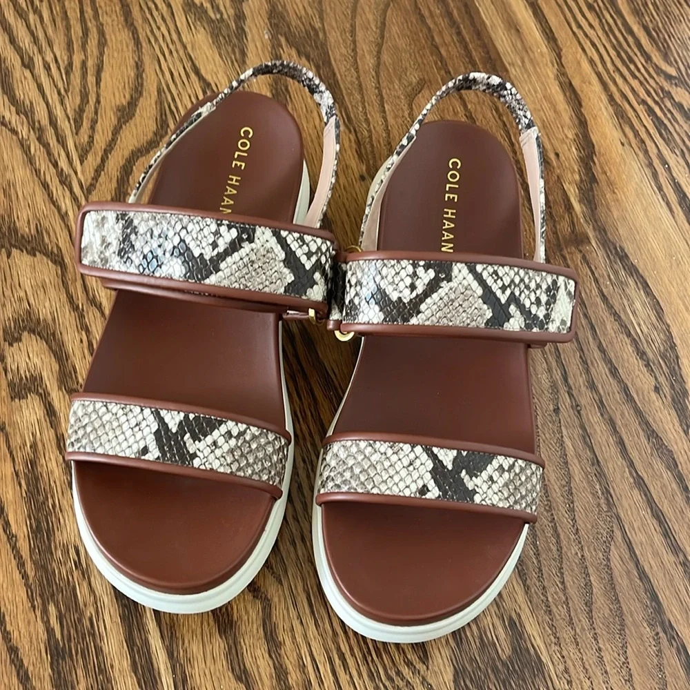 Cole Haan Snakeskin Comfort Sandals
