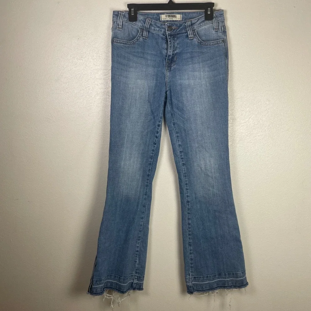Rock‎ & Roll Denim Womens Mid Rise Trouser Jeans Blue Medium Wash W27
