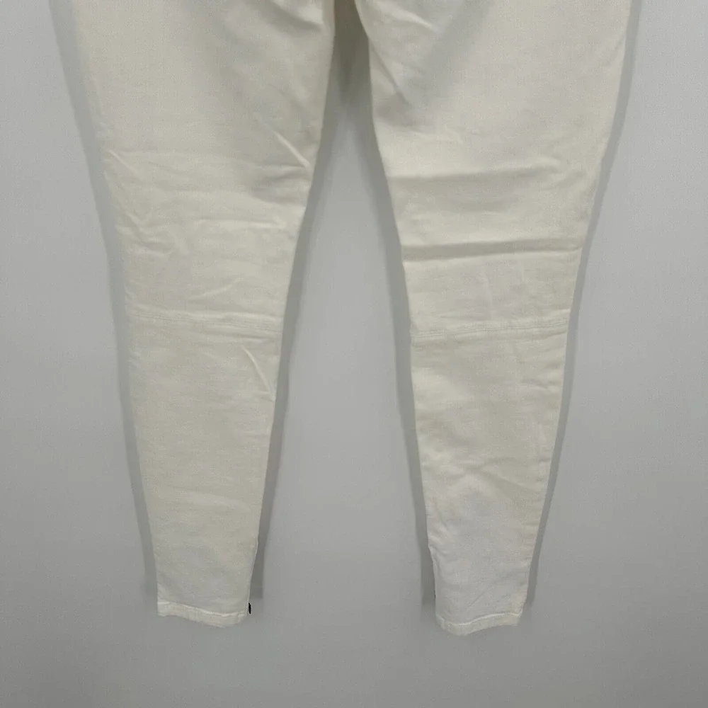 Vince Jeans Women's 27 White Denim Slim Low Rise Ankle Zip Skinny Leg DV117-2241