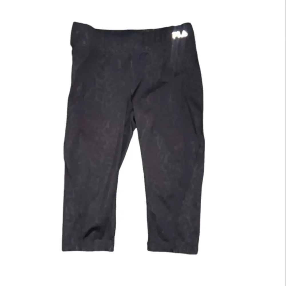 Fila Sport Black Leopard Run‎ Capris Small