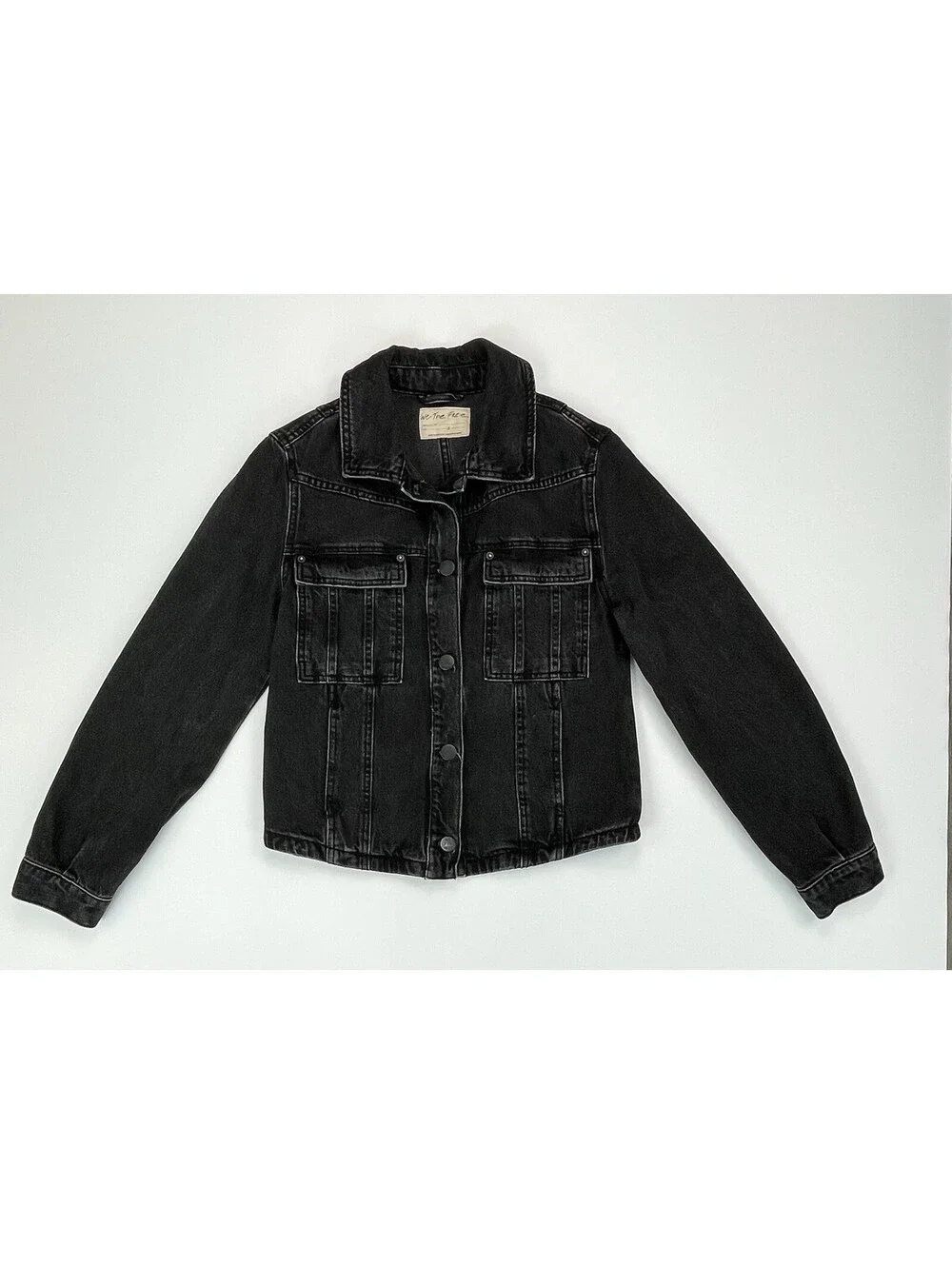 Free People trucker black free