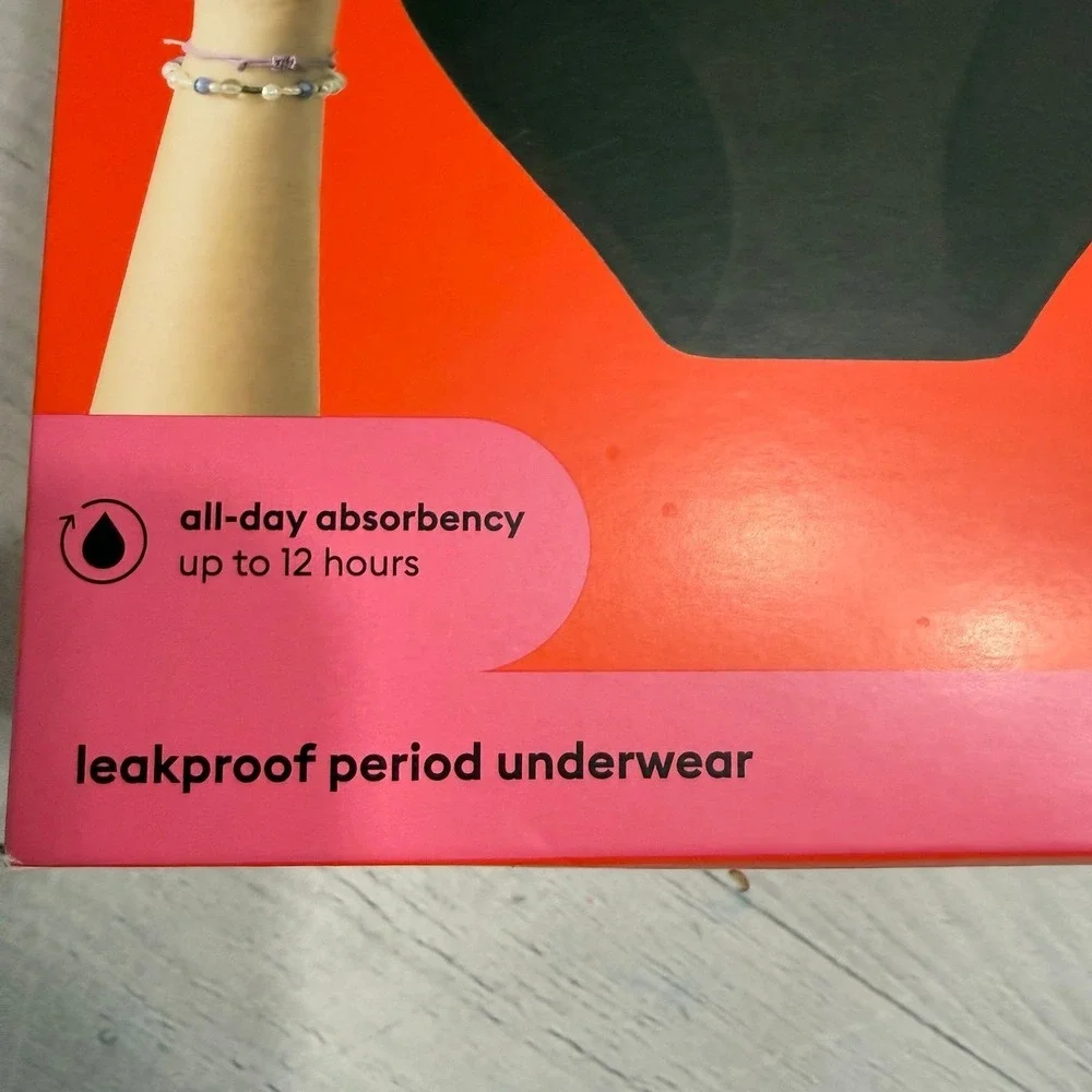 Thinx‎ Teens period leakproof underwear large 13/14 black, NEW