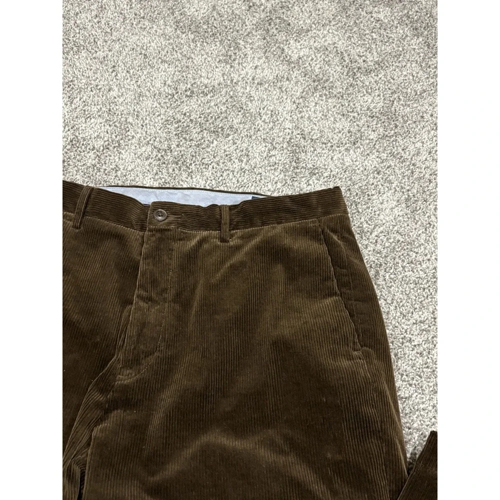 Polo Ralph‎ Lauren Corduroy Pants 34x30 Brown Stretch Classic Fit Straight Leg