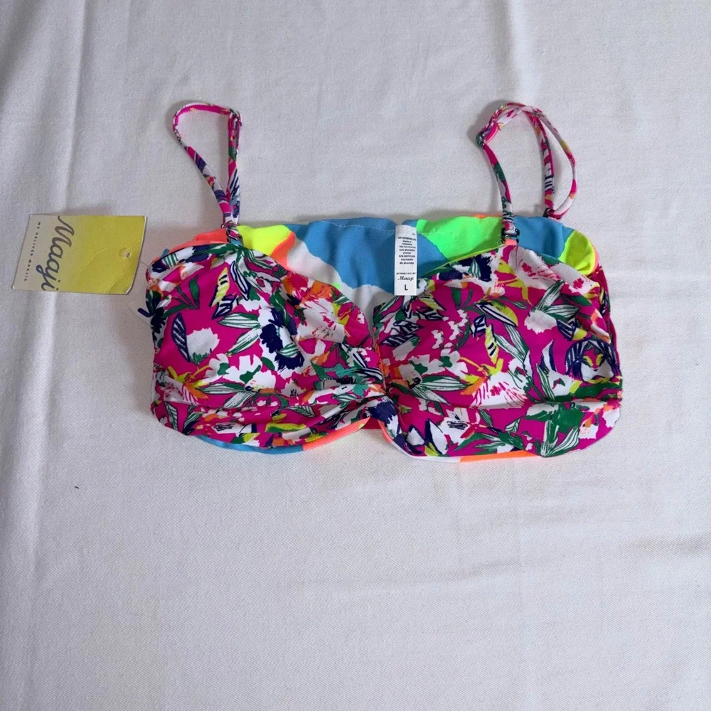 Maaji Bikini Set Large Multicolor Floral Abstract Tropical Bandeau PT7000SET616