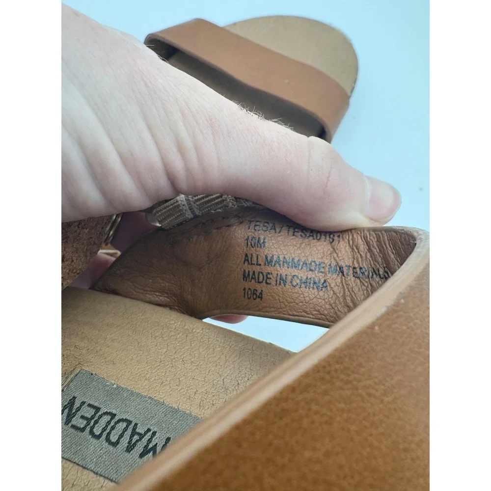 Steve Madden‎ Shoes Womens Size 10 Brown Tesa Strappy Sandals Ankle Strap Flat