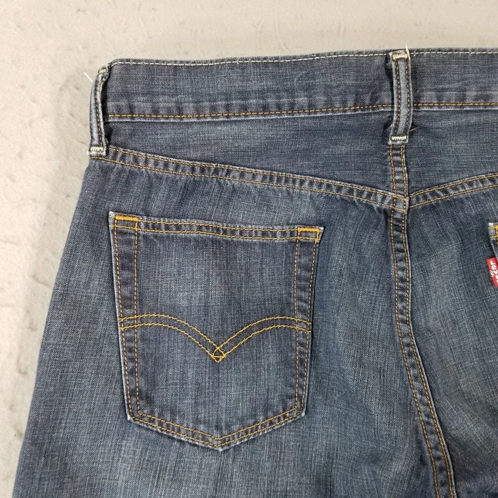 Levi's 514 jeans men's 34x30 regular fit straight blue denim pants retro