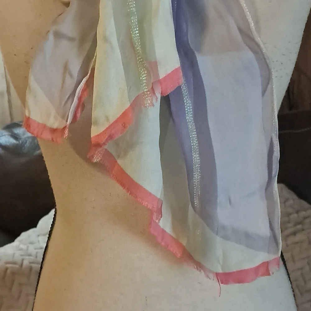 Oscar de la Renta scarf pastel vintage