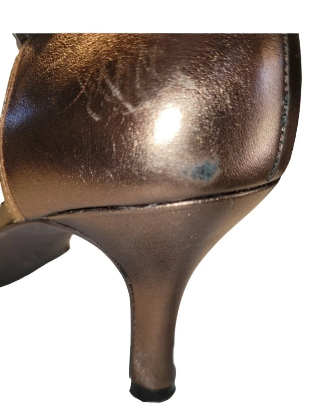 Naturalizer Princeton Copper Metallic Leather T-Strap Sandals N5 Comfort Size 8