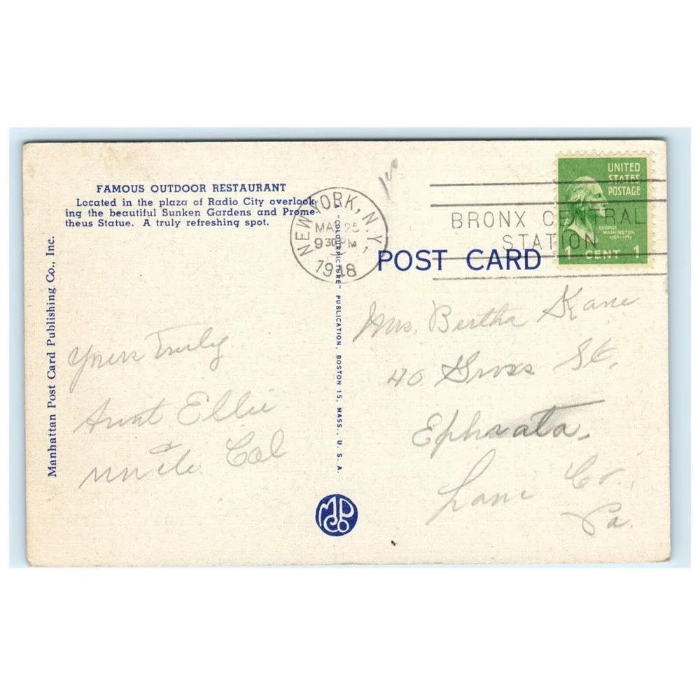 American Vintage vintage postcard