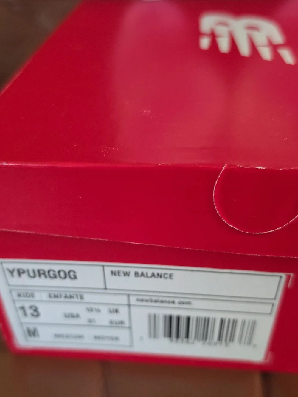 New Balance YPURGOG size 13 kids new with box