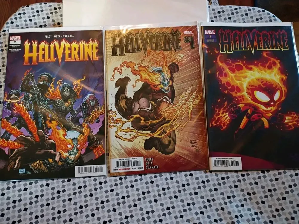 Hellverine Lot Of 3 #1-2 Plus #1 Variant Marvel Comics Vf To NM