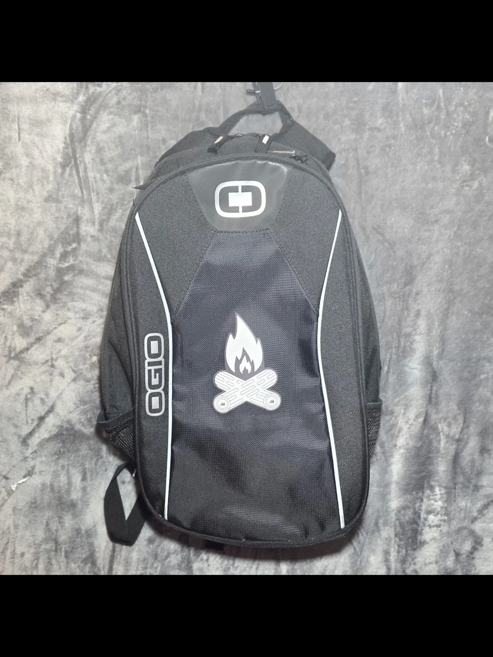 OGIO Black Backpack with White Accent Trim