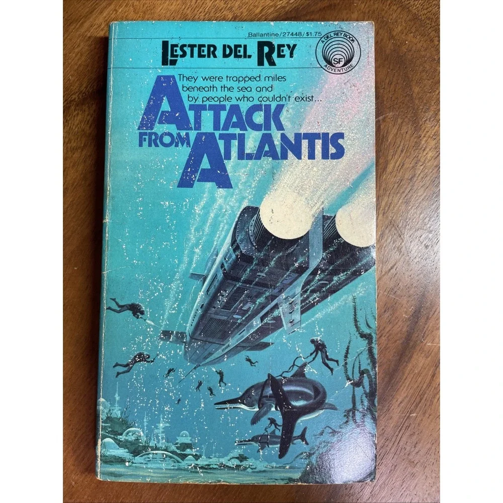 Attack from Atlantis Lester del Rey‎ PB 1st Del Rey (1978)