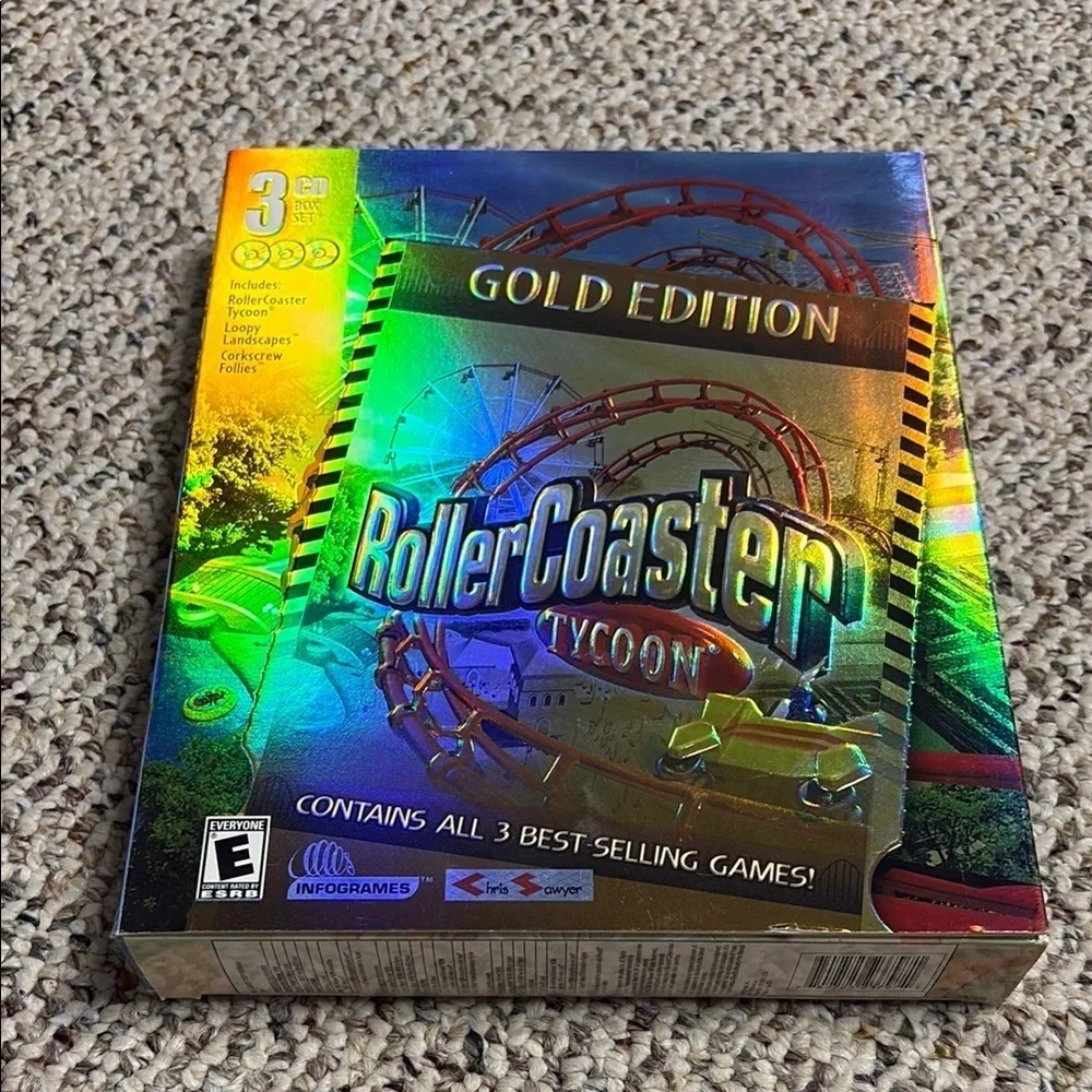 RollerCoaster Tycoon Gold Edition PC Game. 3 CD Set