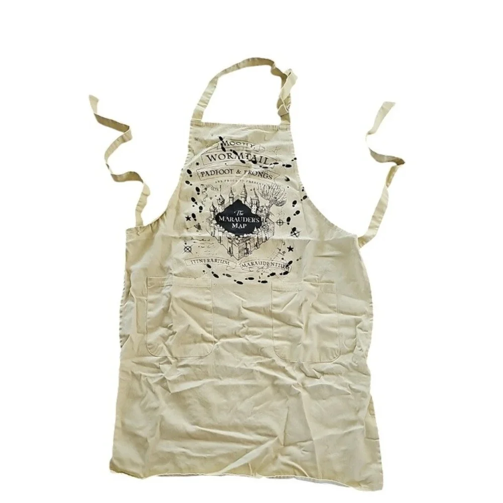 Harry Potter Marauders Map Apron Beige Cotton Ukonic Robe Factory One Size