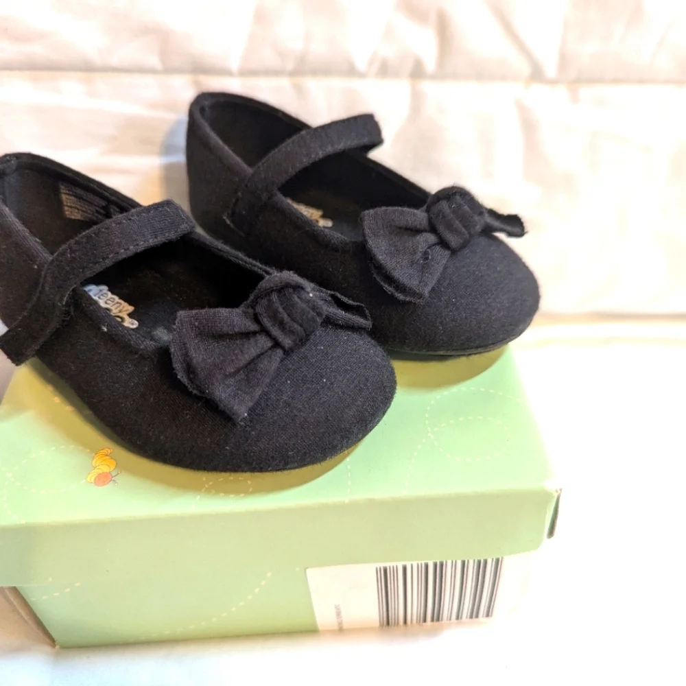 Teeny Toes Toddler Girls Black Dress Shoes Size 4W