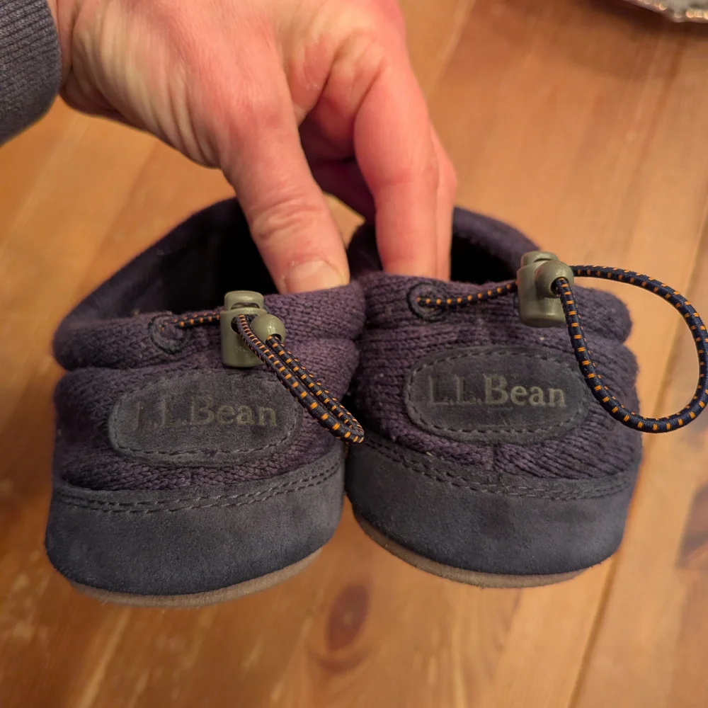 L.L. Bean navy slippers