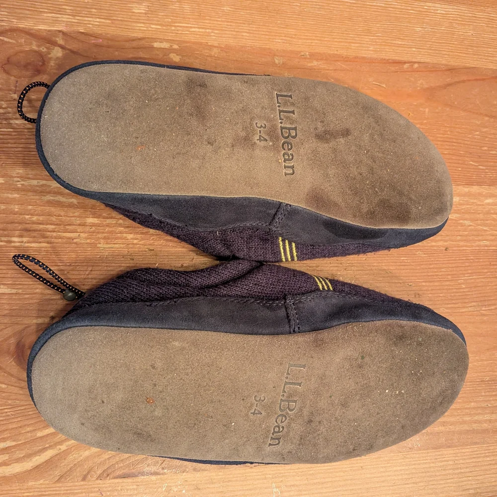 L.L. Bean navy slippers