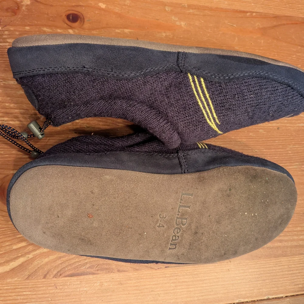 L.L. Bean navy slippers