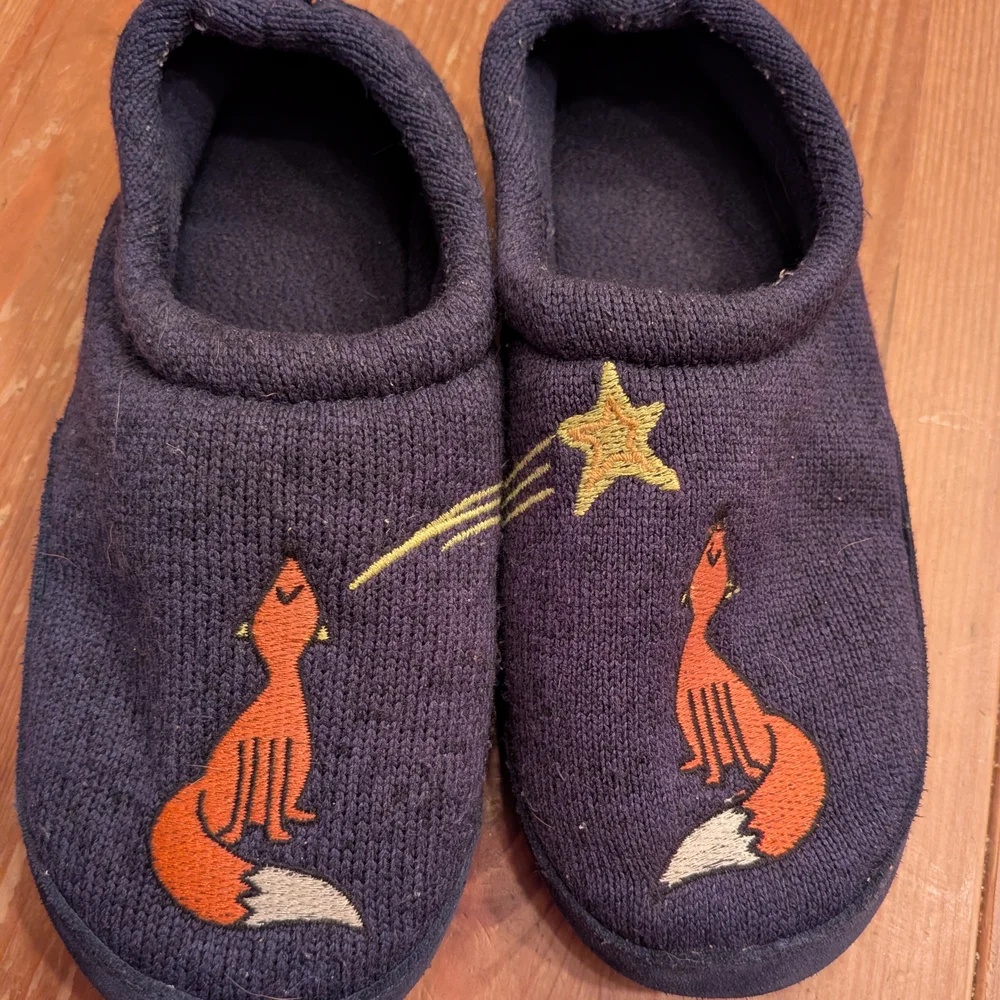 L.L. Bean navy slippers