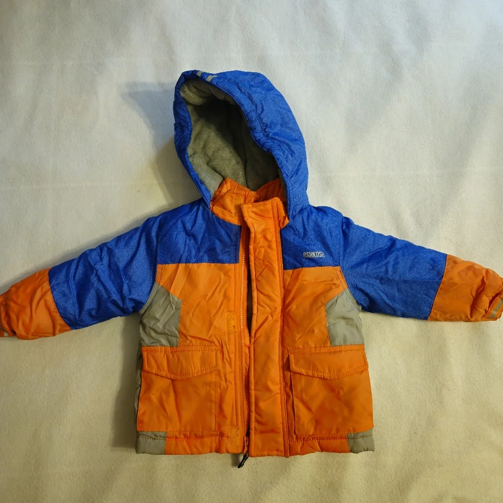 OshKosh B'Gosh Orange, Blue and Gray Winter Jacket
