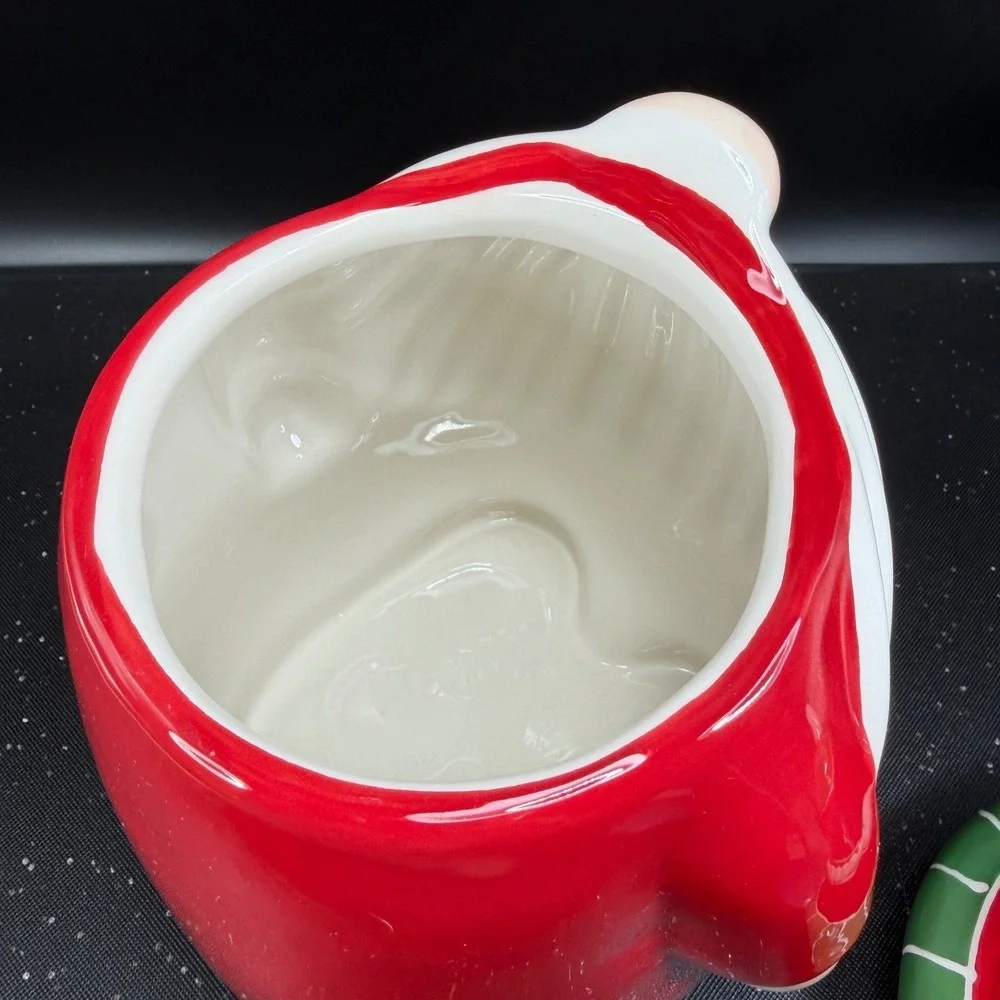 Pier 1 Imports Christmas Gnome Cookie Jar Container Dolomite‎ Holiday 11inch NEW