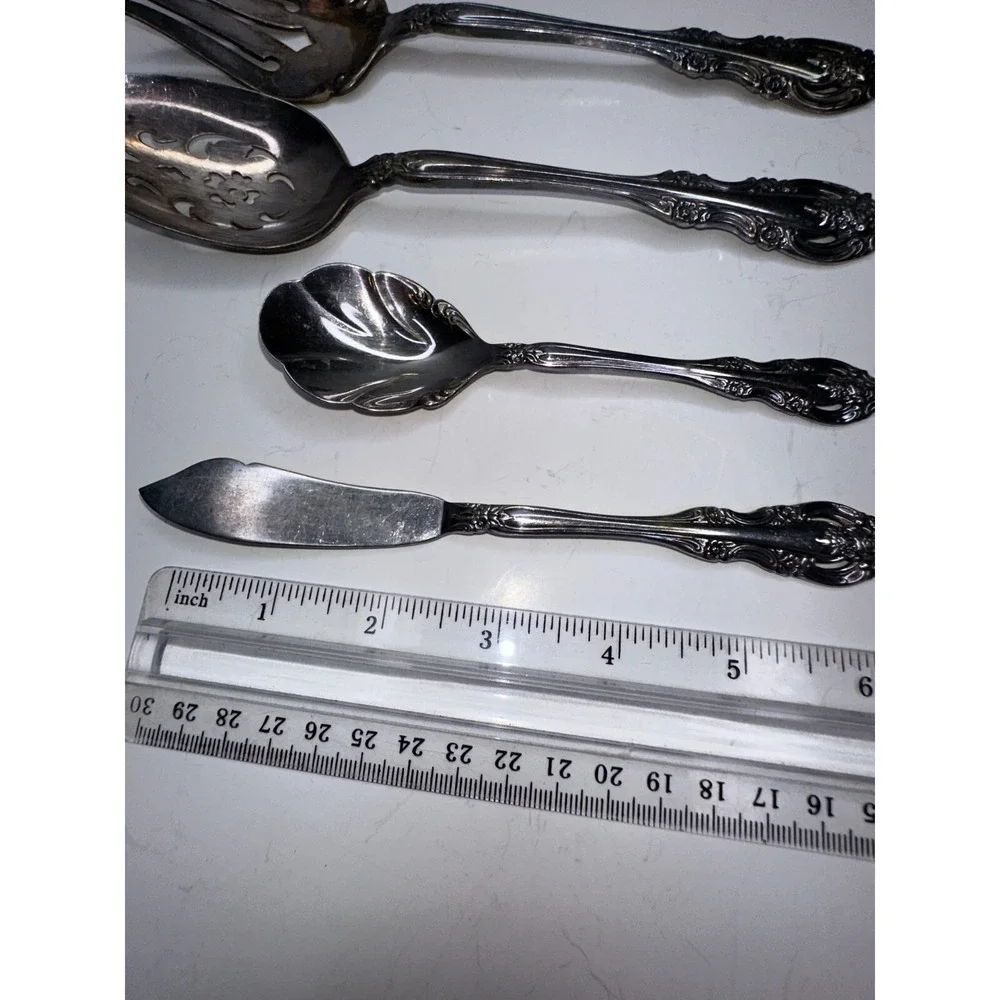 Community Brahms Silver Plated Replacement Flatware Serving 6 Pc Knife‎ Fork Pie
