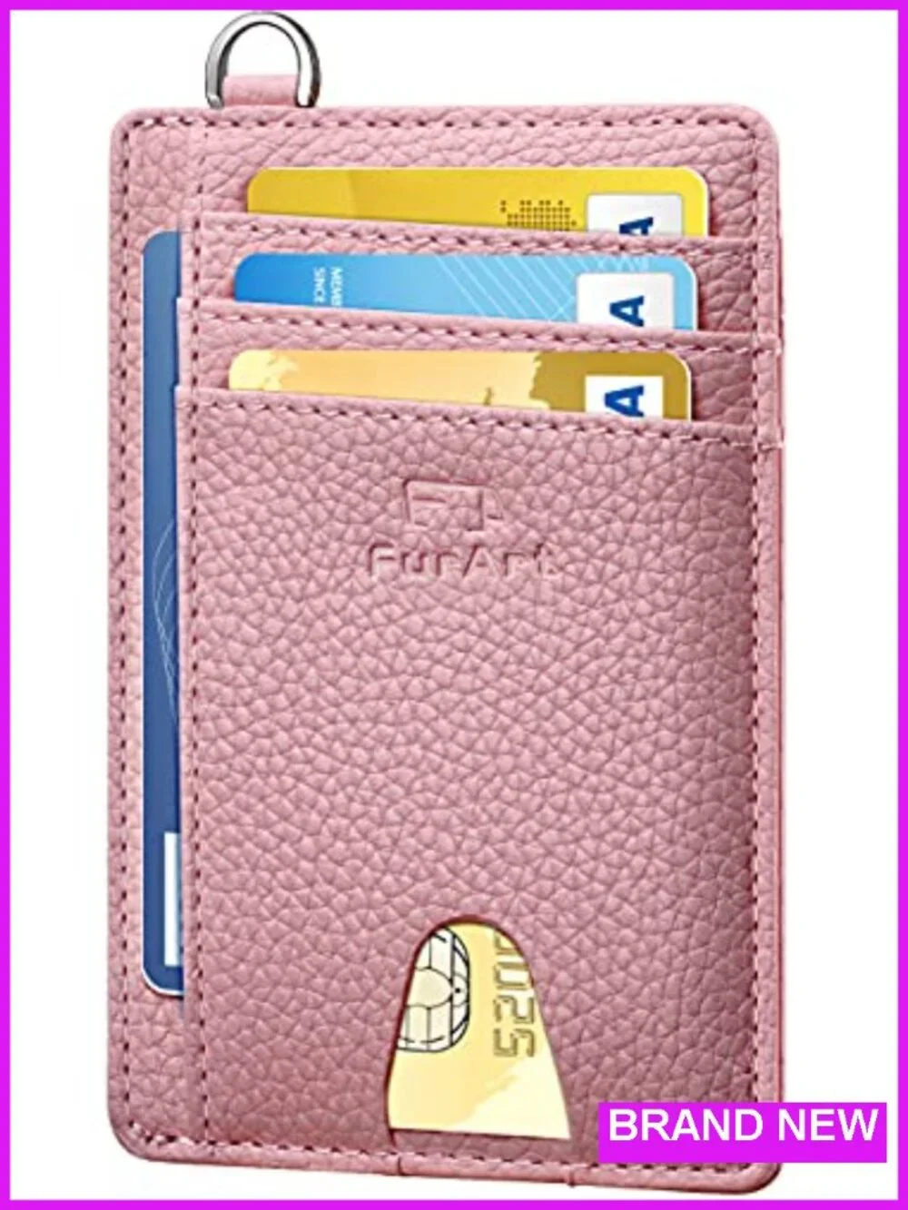 Ultra Slim RFID Blocking Minimalist Wallet with ID Window