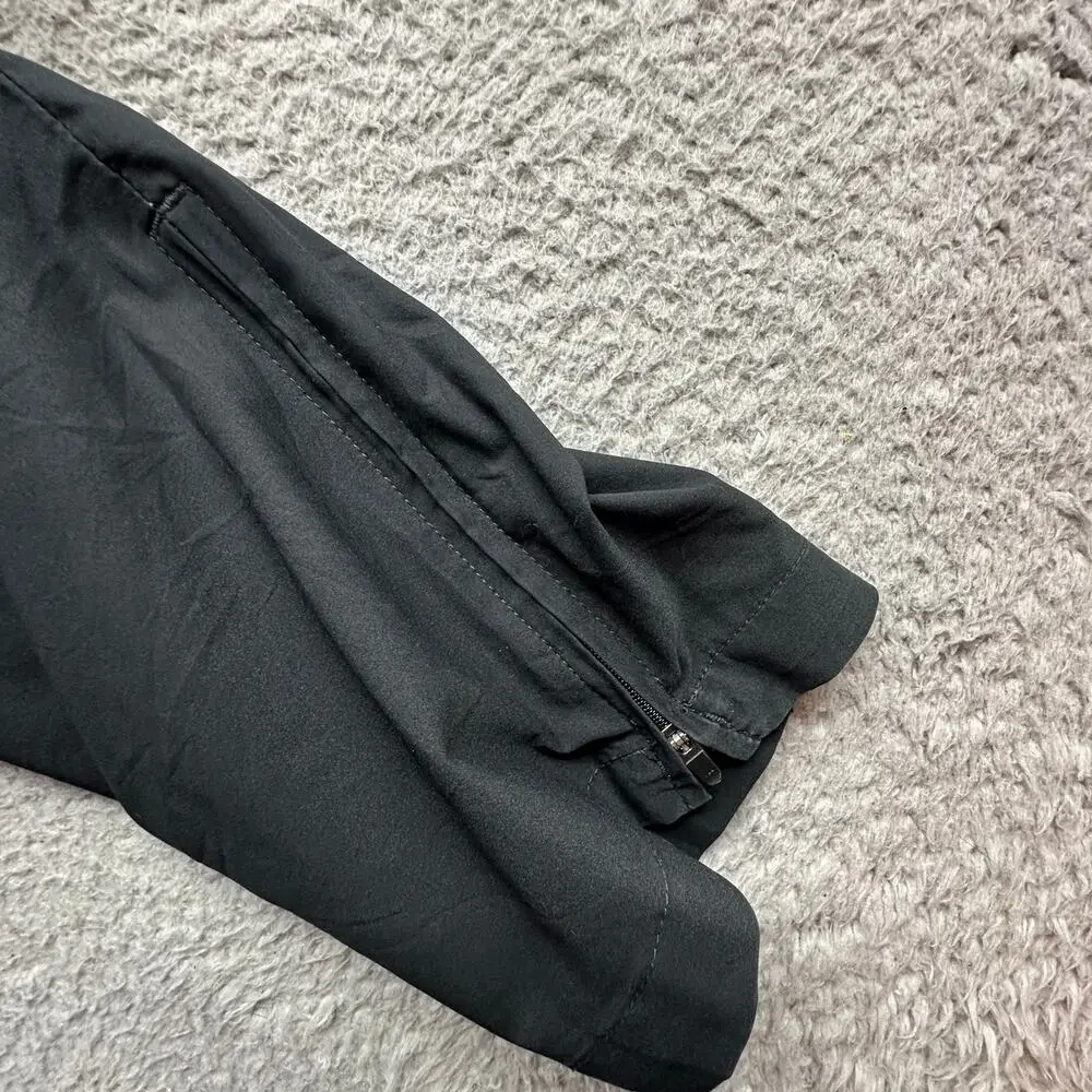 J Crew BF768 Tech Jogger Pant Zip Cuffs Men XL Performance Black Tarnished Metal