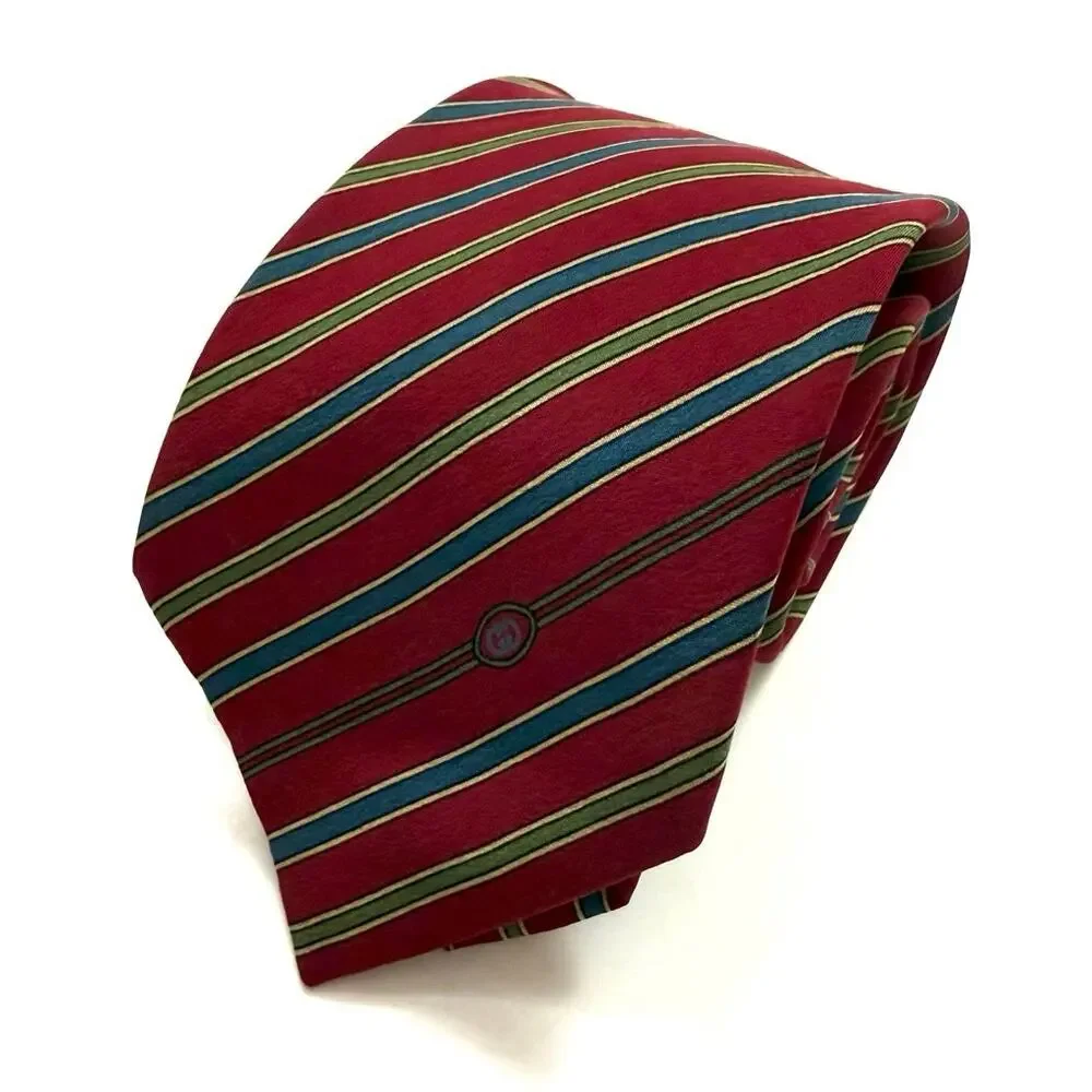 Vintage Gucci Silk Tie in Stripe