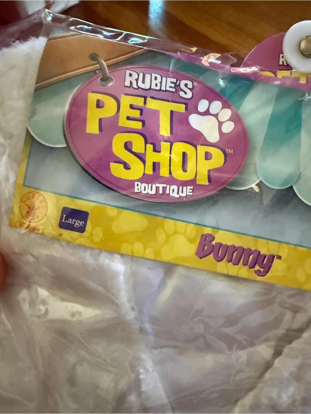 Rubies white pet shop bunny Dog costume New Large