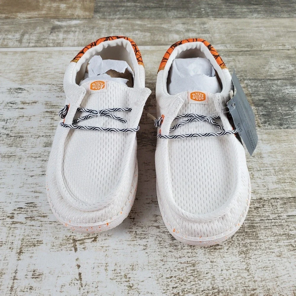 Hey Dude Wally Funk Sport Kids Loafer Shoes Sz 13 C13 White Comfort Round Toe