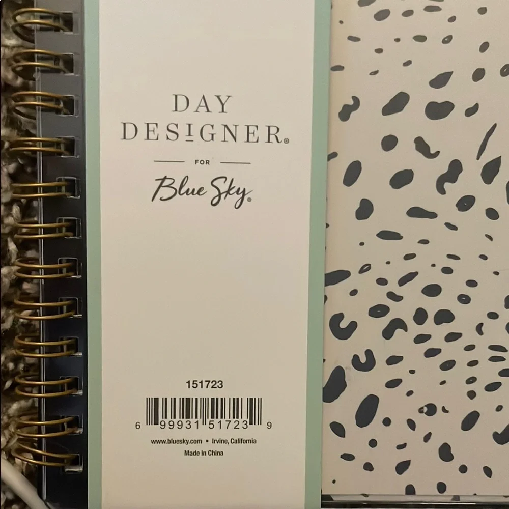 Blue Sky Day Designer 2025-2026 Planner - Black and White