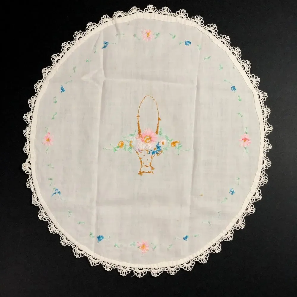 Vintage oval white