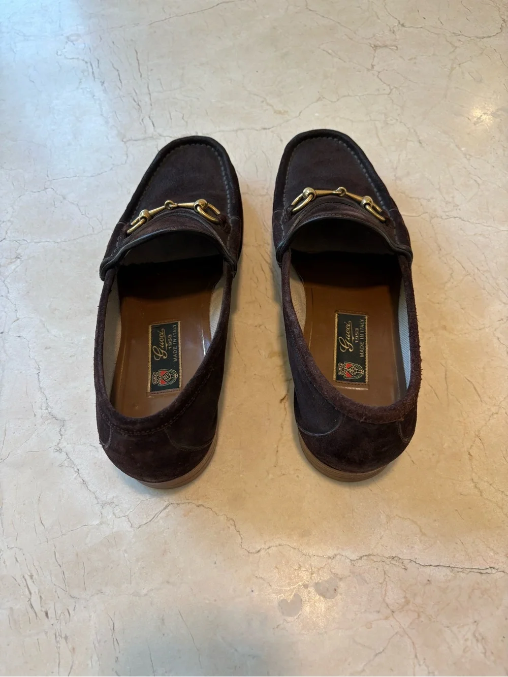 Gucci suede loafers