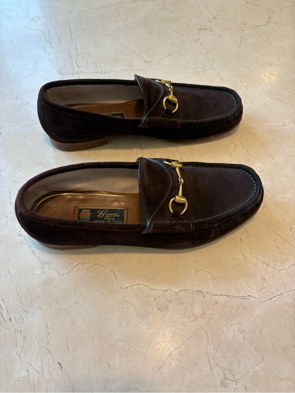 Gucci suede loafers