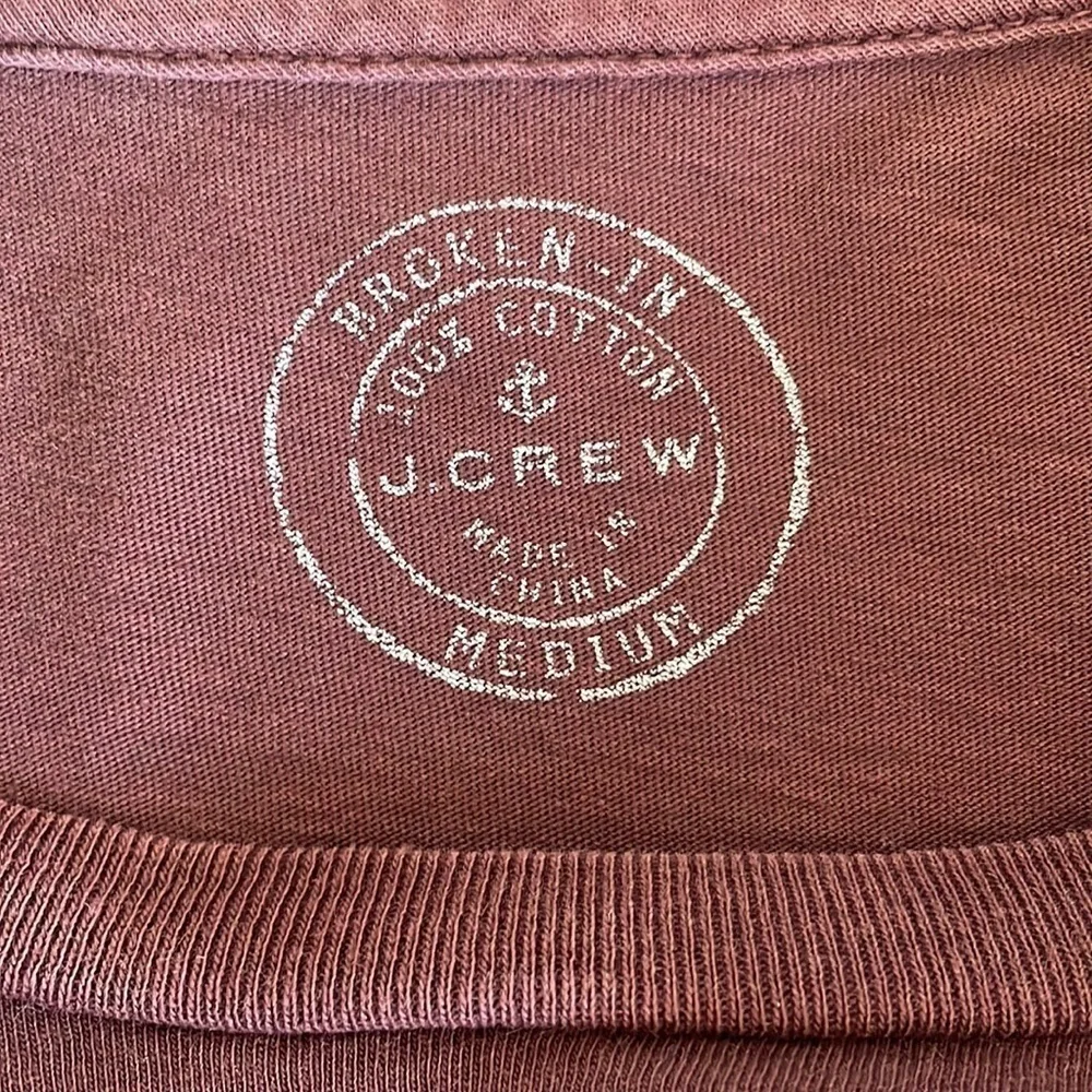 J.Crew Burgundy Broken In Tee