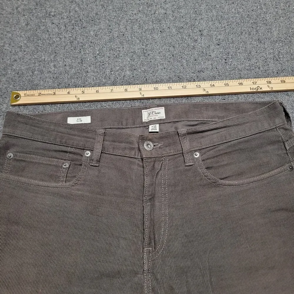 J Crew Pants Mens 34x30 Grayish 484 Slim Corduroy Jeans Stretch Preppy Casual