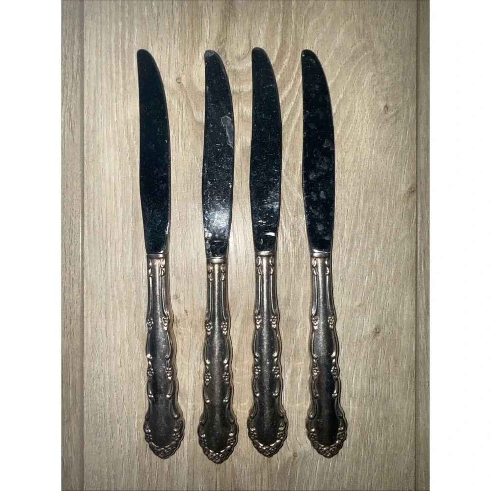 Oneida 1881 Rogers FLIRTATION 4 Modern Hollow‎ Dinner Knives 9-1/8