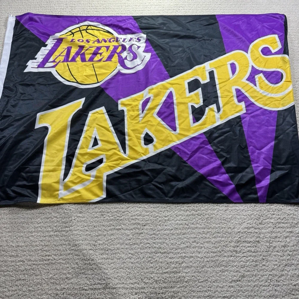 Official NBA‎ Los Angeles Lakers Team Flag 3x5' Purple Yellow Large Polyester