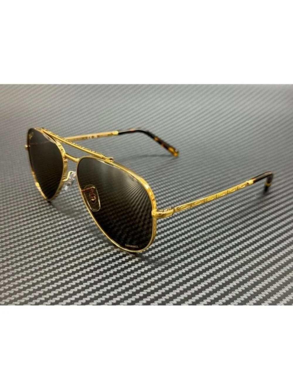 New Ray Ban Men Gold Sunglasses 58-14-135