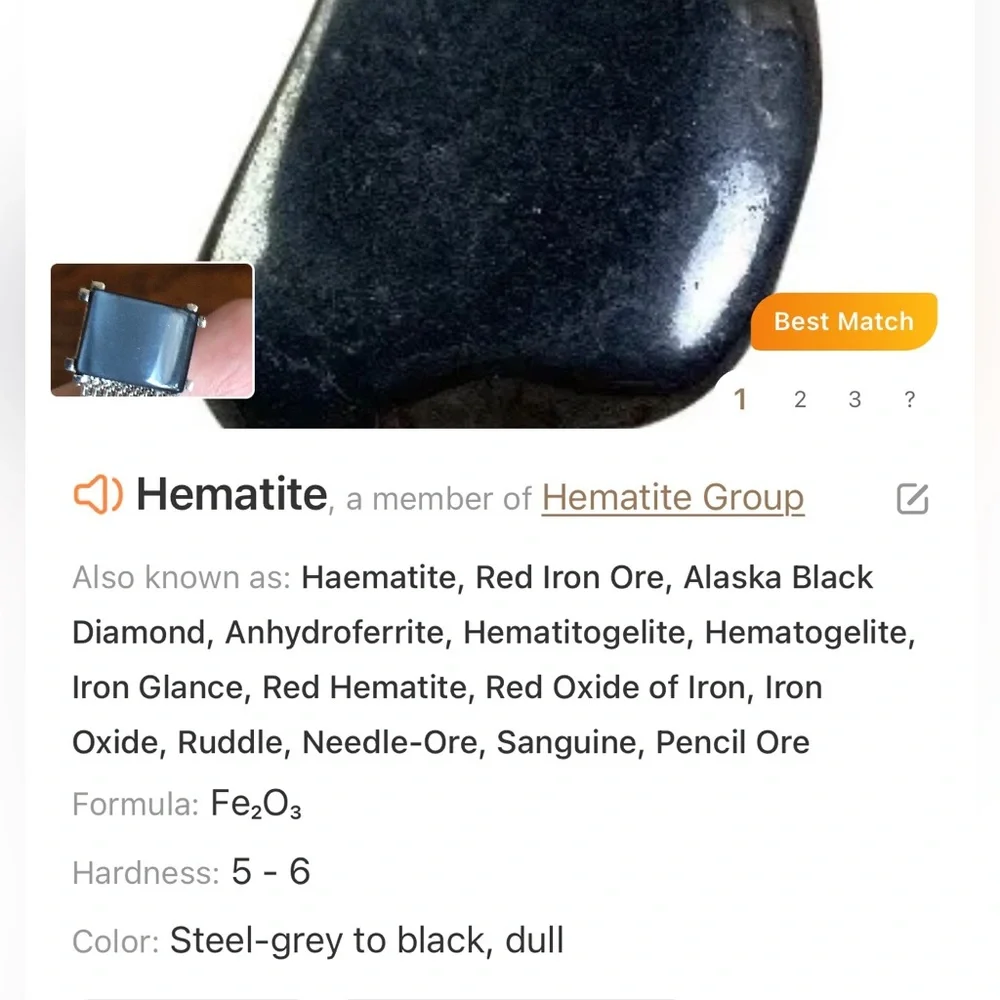 SWANK vintage hematite