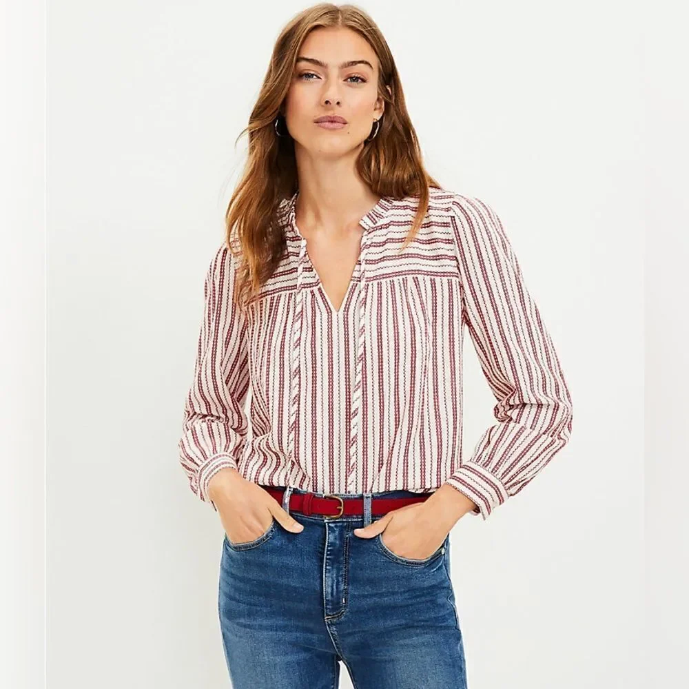 LOFT striped blouse