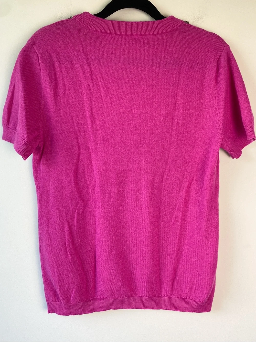 Kate Spade Womens Tippy Wool Cashmere Sweater M Pink Peter Pan Jewel Chic