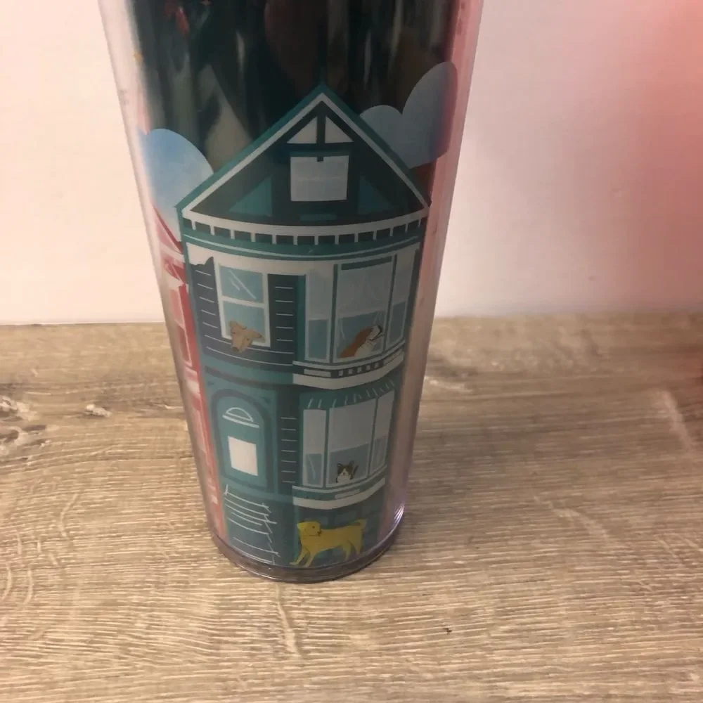 Starbucks San Francisco Painted Ladies Large 24‎ Oz Cold Cup Tumbler with Straw