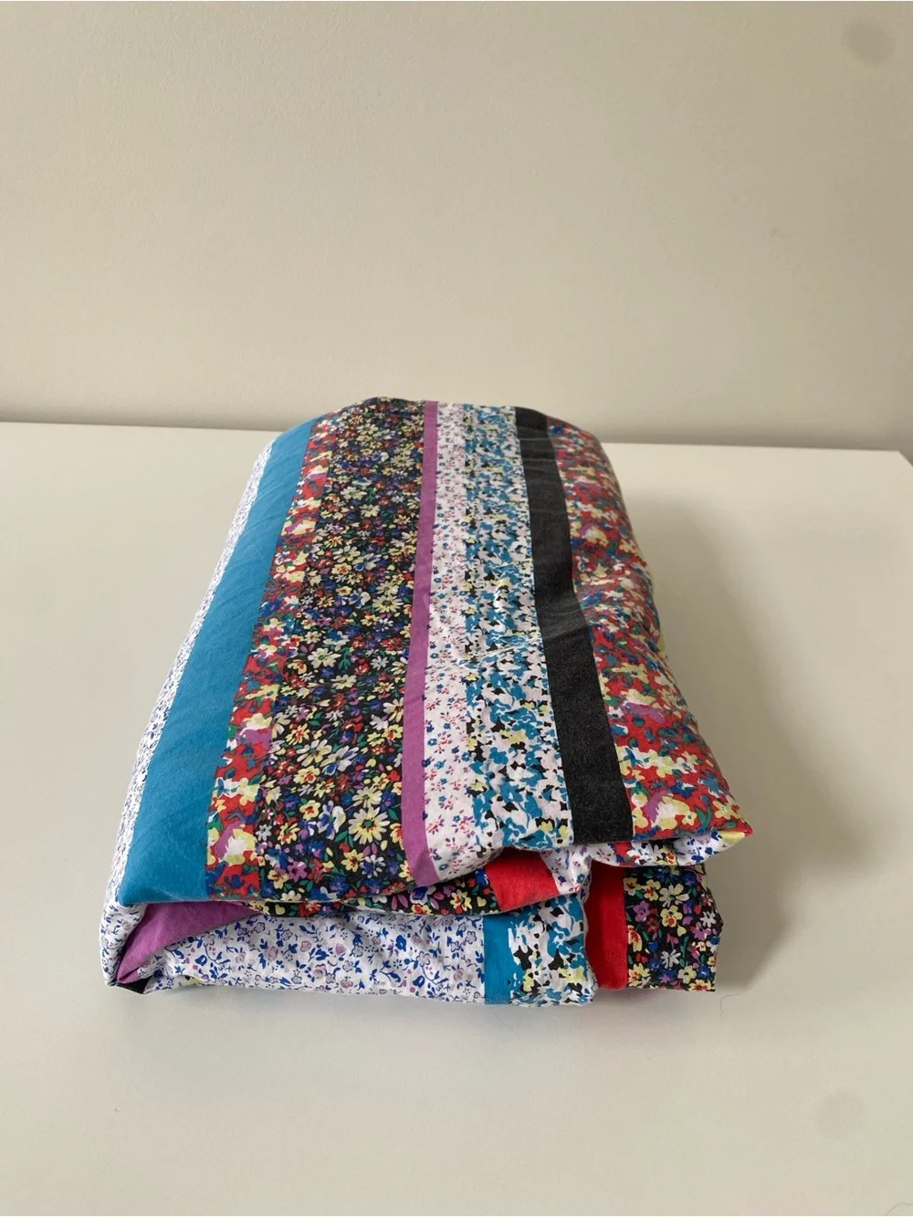 Organic Cotton Bohemian Colorful Patchwork Striped Floral Duvet Cover king