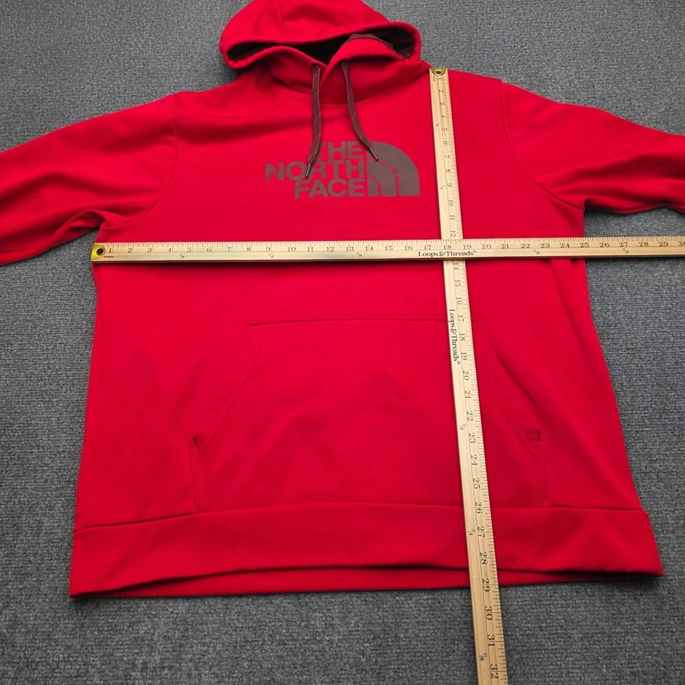 The North Face Men's XL Hoodie Red Pullover‎ Sweatshirt Logo A6S8 Fall 2014