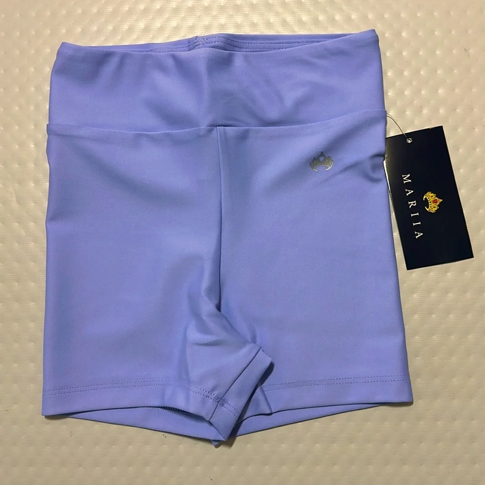 CM Mariia Crown dancewear high waist dance‎ short shorts purple lilac CM NWT